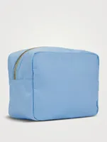 Large Nylon Pouch With Fly Away Lettering