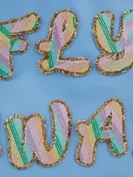 Large Nylon Pouch With Fly Away Lettering