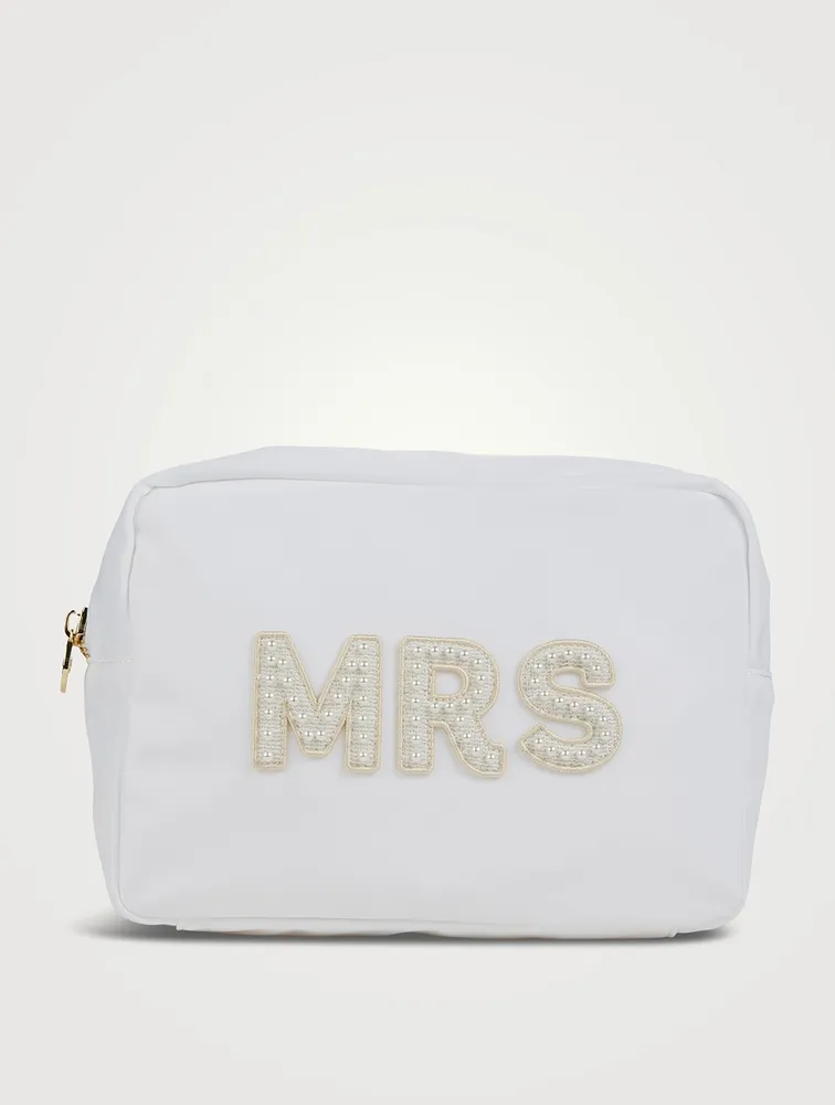 Large Nylon Pouch With Mrs Lettering