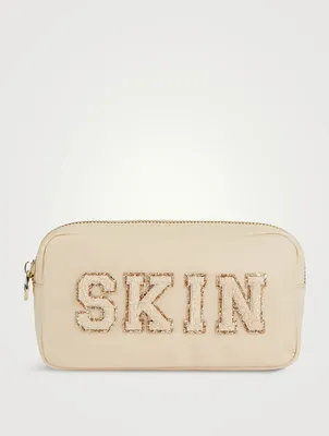 Small Nylon Pouch With Skin Lettering