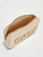 Small Nylon Pouch With Skin Lettering