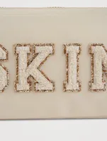 Small Nylon Pouch With Skin Lettering