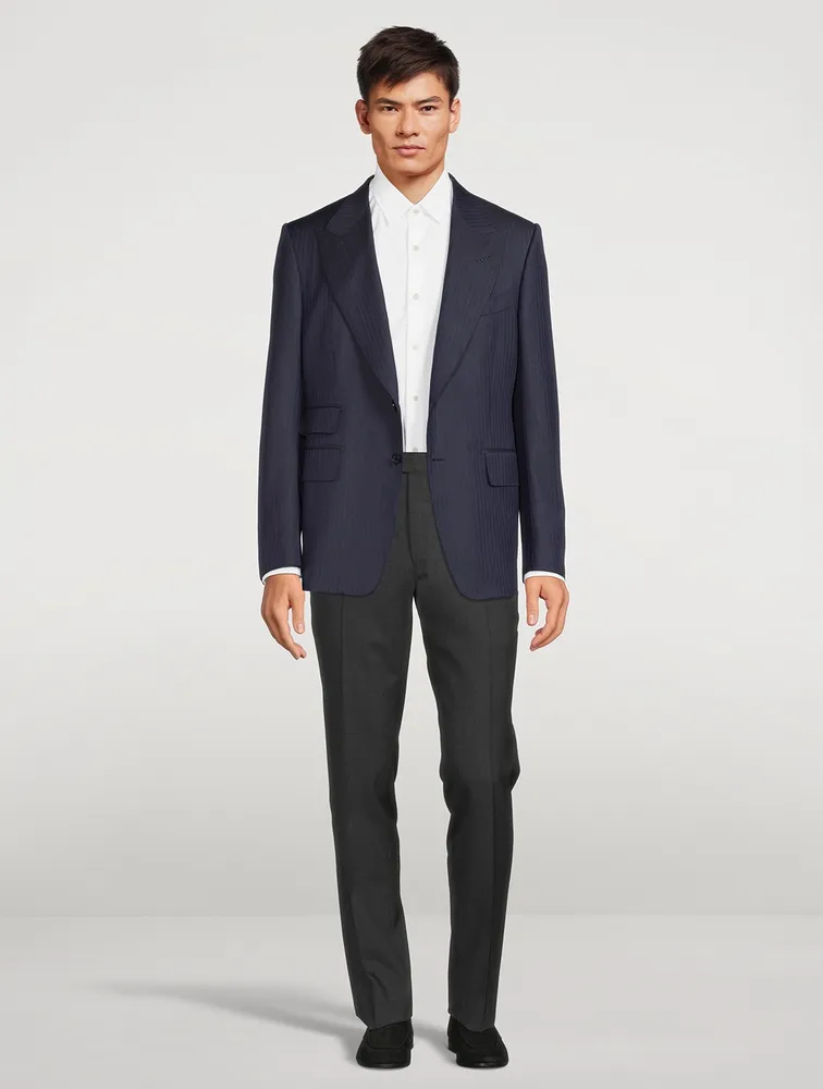 Wool Peak-Lapel Jacket