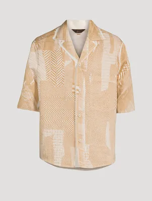 Cotton-Blend Jacquard Shirt