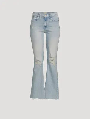 The Weekender Flare Jeans With Frayed Hem