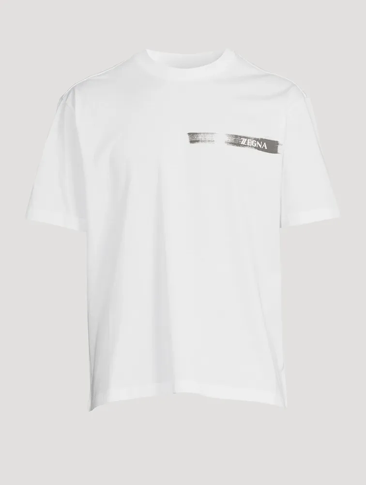 Cotton T-Shirt With Graphic Logo