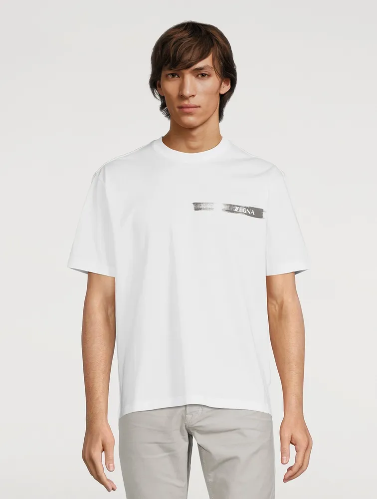 Cotton T-Shirt With Graphic Logo