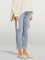 Riley High-Rise Straight-Leg Cropped Jeans