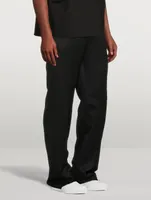 Wool-Blend Straight-Leg Pants