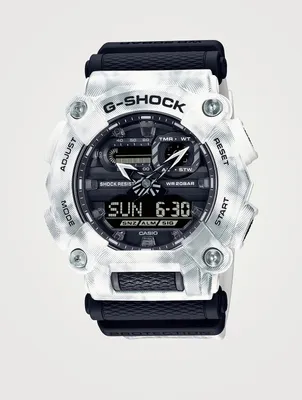 G Shock Snow Camo Analog Digital Resin Strap Watch