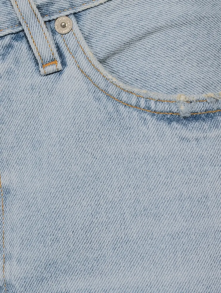 Bria Re-Worked Denim Midi Skirt