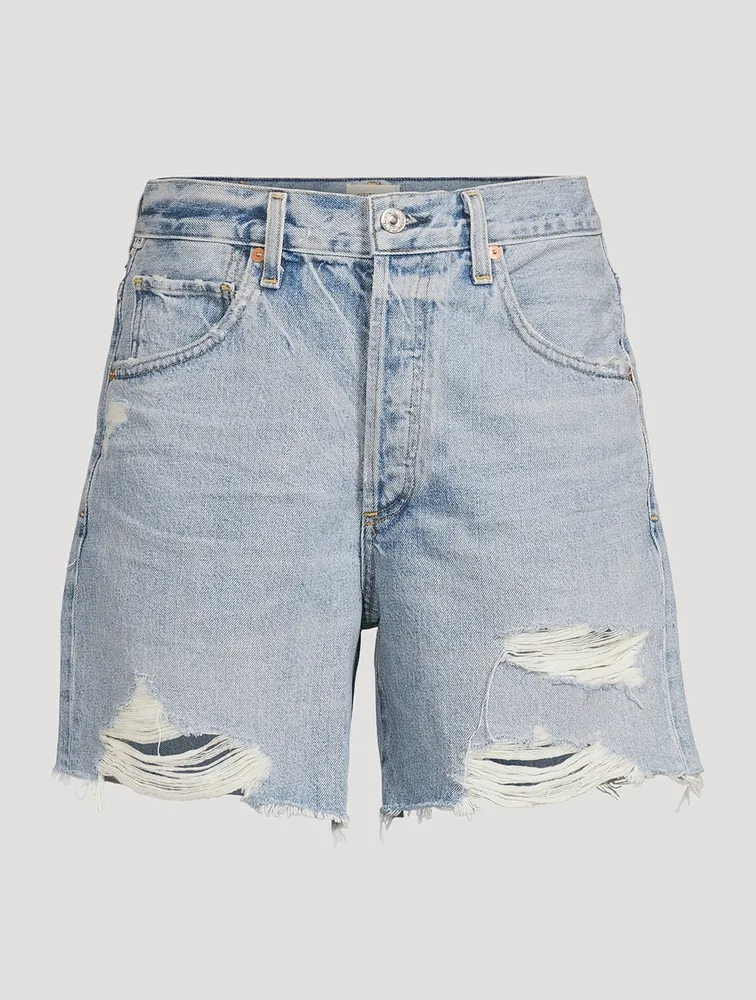 Elle V-Front Denim Shorts