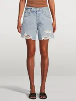Elle V-Front Denim Shorts