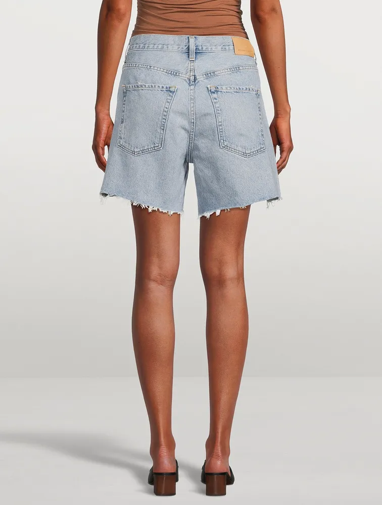 Elle V-Front Denim Shorts