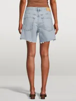 Elle V-Front Denim Shorts
