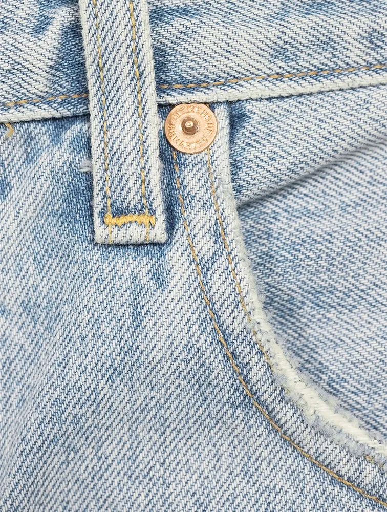 Elle V-Front Denim Shorts