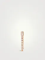 Mini 14K Rose Gold Huggie Hoop Earring With Diamonds