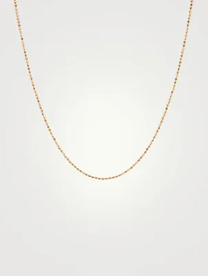 14K Rose Gold Faceted Chain Necklace