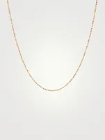 14K Rose Gold Faceted Chain Necklace