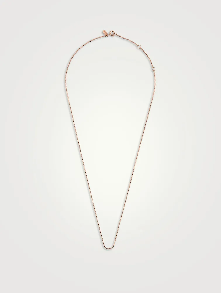 14K Rose Gold Faceted Chain Necklace