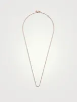 14K Rose Gold Faceted Chain Necklace