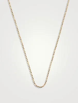 14K Gold Faceted Chain Necklace