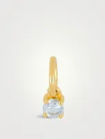 14K Gold Aquamarine Birthstone Charm Pendant