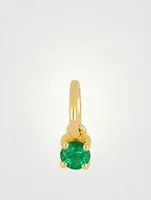 14K Gold Emerald Birthstone Charm Pendant