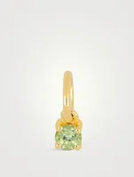 14K Gold Peridot Birthstone Charm Pendant