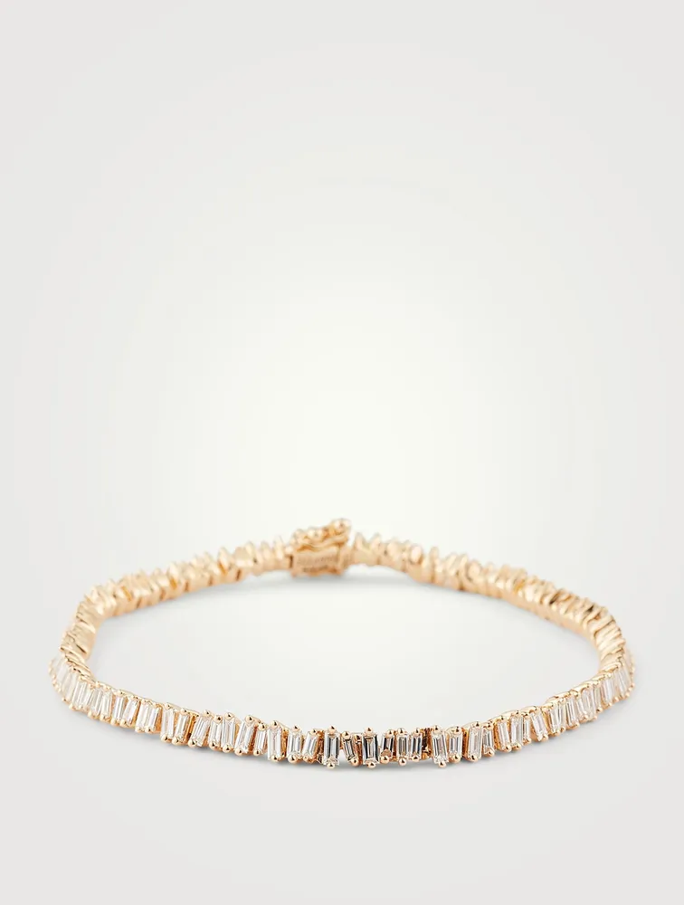 Mini Fireworks 18K Rose Gold Tennis Bracelet With Diamonds