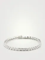 Fireworks 18K White Gold Flexible Tennis Bracelet With Diamonds