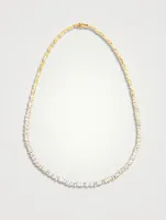 Fireworks 18K Gold Tennis Necklace With Diamonds