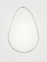 Mini Fireworks 18K White Gold Tennis Necklace With Diamonds