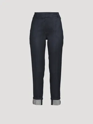 Maxima Cropped Wool Trousers