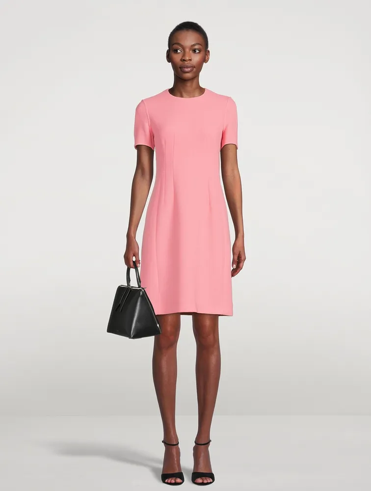 Wool Crepe Sheath Dress