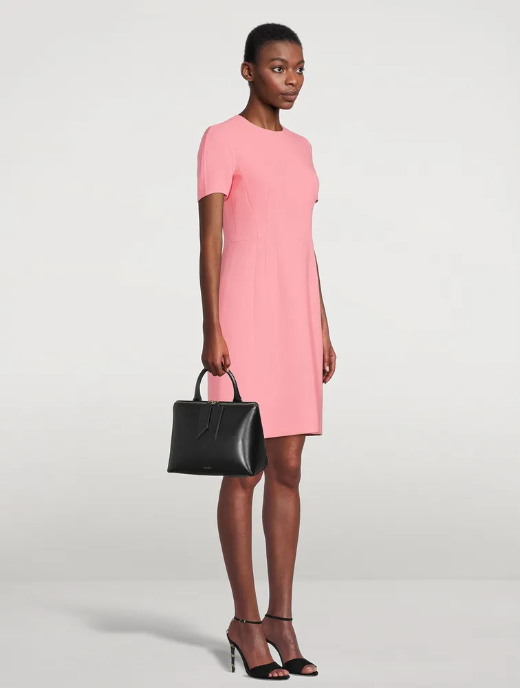 Wool Crepe Sheath Dress