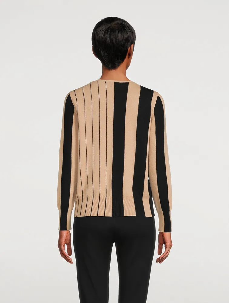 Stripe Jacquard Cashmere Sweater