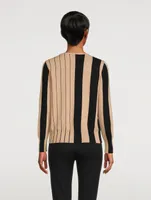 Stripe Jacquard Cashmere Sweater