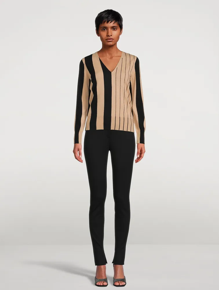 Stripe Jacquard Cashmere Sweater