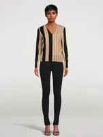 Stripe Jacquard Cashmere Sweater