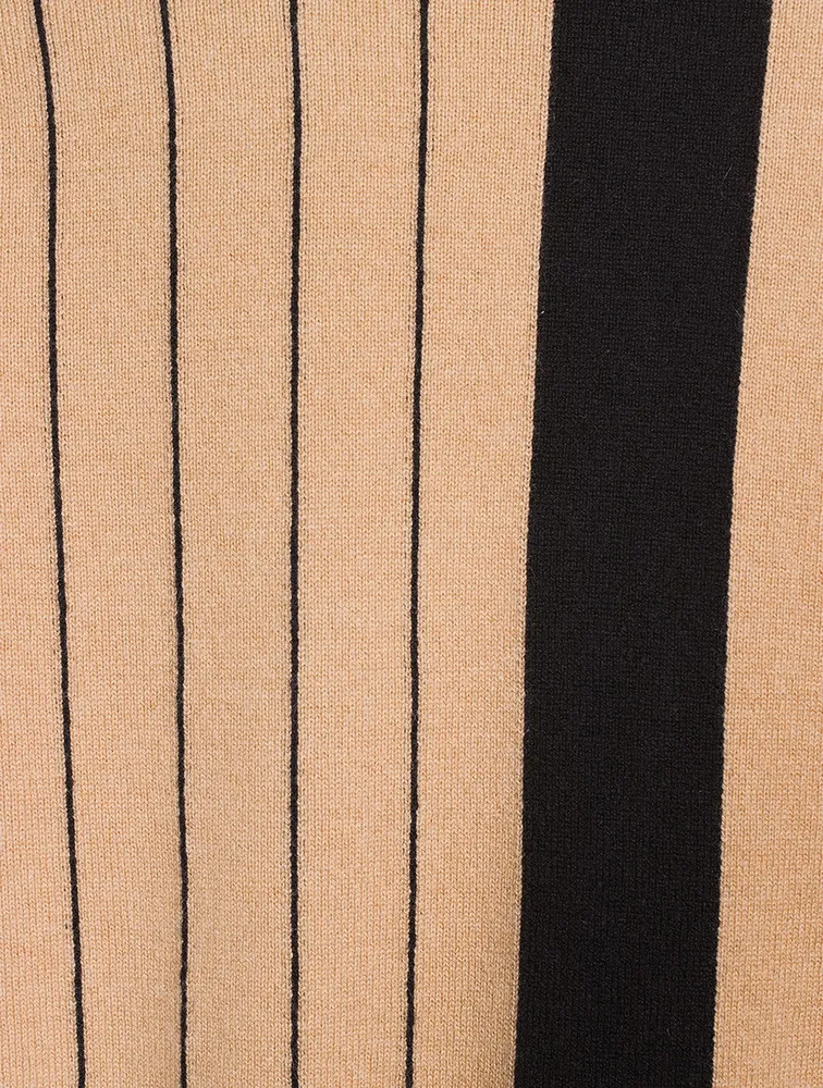 Stripe Jacquard Cashmere Sweater