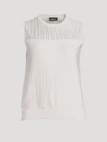 Silk Cotton Sleeveless Sweater