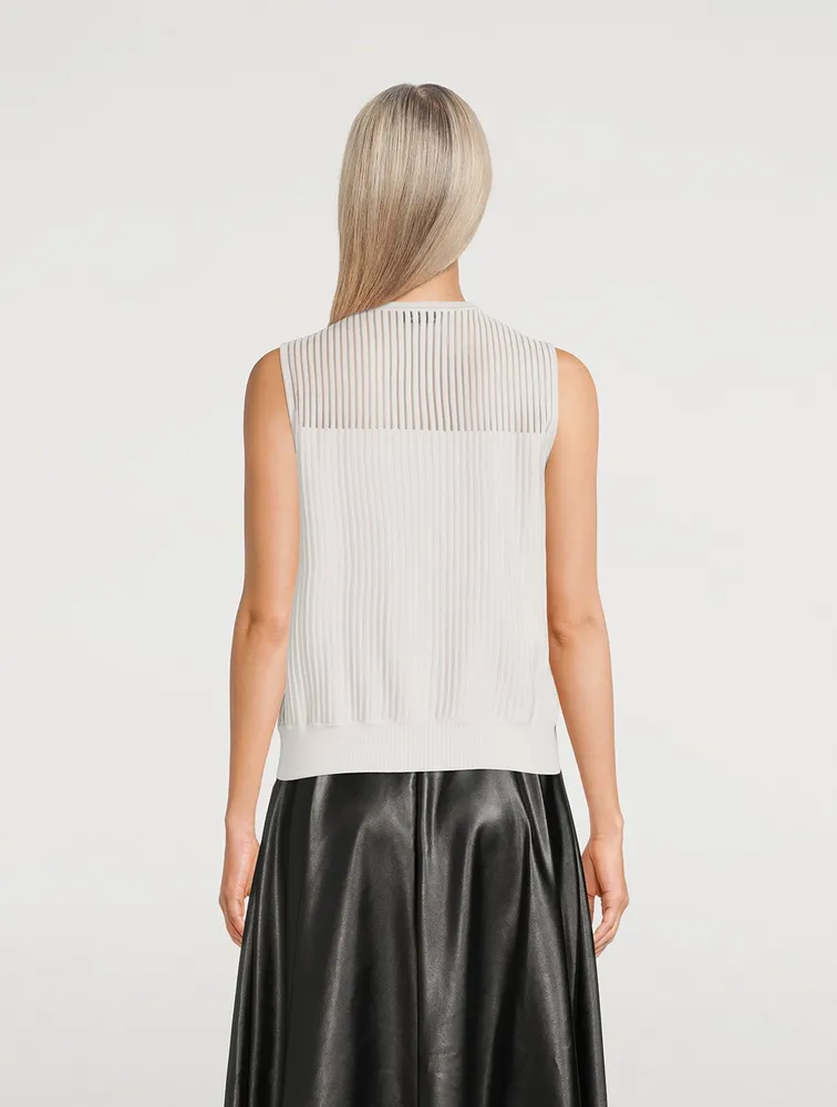 Silk Cotton Sleeveless Sweater