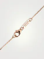 18K Rose Gold Fireworks Bar Necklace With Pink Sapphires And Diamonds