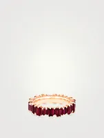 Fireworks 18K Rose Gold Eternity Band With Rubies