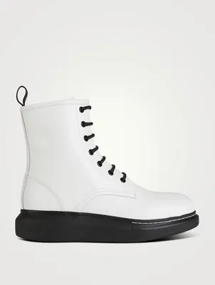 Hybrid Leather Combat Boots