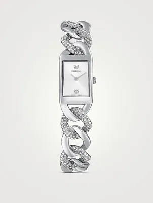 Cocktail Pavé Crystal Bracelet Watch