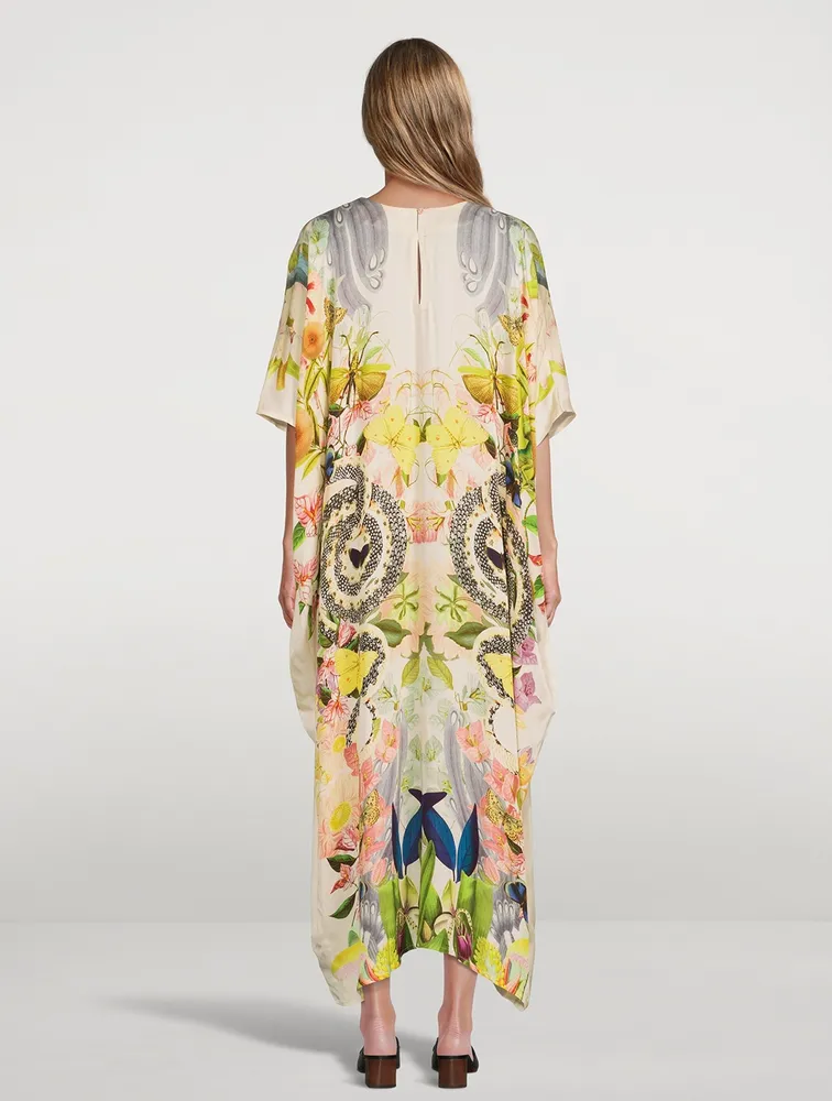 Long caftan Xim à motif de guépards