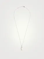 18K White Gold Pendant Necklace With South Sea Pearl And Diamonds