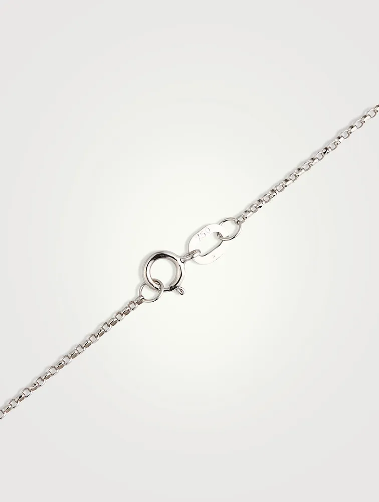 18K White Gold Pendant Necklace With South Sea Pearl And Diamonds